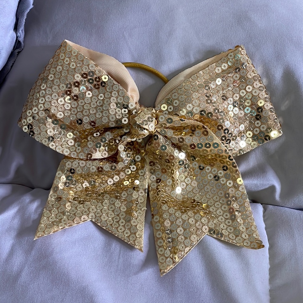 Gold Cheer/Dance Hairbow